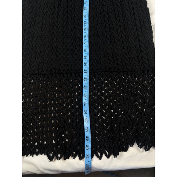 NWT Kay Unget Black Lace Sheath Dress Short Sleeve Midi Cocktail Party Formal M - Picture 14 of 16